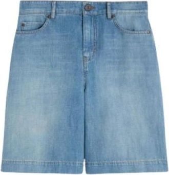 Max Mara Wkdozono Bermuda Shorts - Dames - Denim shorts - Blauw - 2XS - Katoen - Korte Broeken
