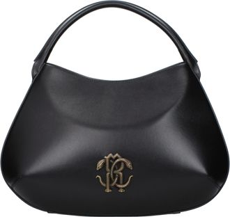 Roberto Cavalli Black Leather Womens Handbag