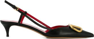 Valentino Garavani Pumps, female, Black, Size: 8 1/2 US VLogo Signature Calfskin Slingback Pump 40mm