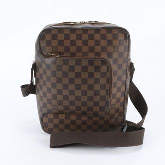 Louis Vuitton Ebene Leather Coated Canvas Messenger Bag Shoulder Bag (Pre-Owned)