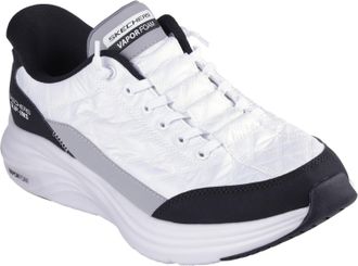 Skechers Mens Contour Foam Cozy Fit Sneaker, White Mesh/Duraleather/Black Trim, 10 UK