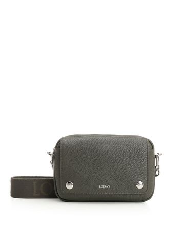 Loewe Messenger Pebble Crossbody Bags Green