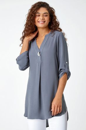 Roman Longline Button Detail Blouse