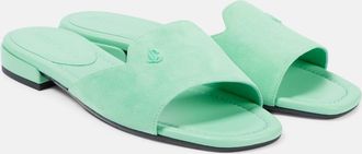 Jimmy Choo London Sandali Dina in suede con logo