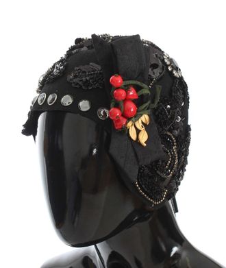 Dolce & Gabbana Black Crystal Gold Cherries broche dameshoed