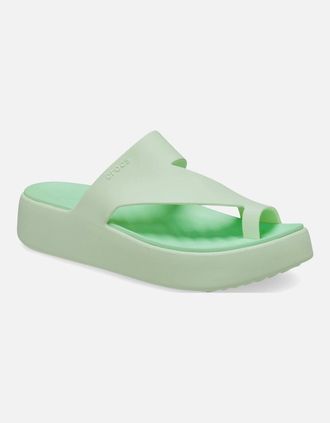 Crocs Womens Getaway Platform Womens Toe Loop Sandals - Green - Size: 7