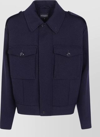 Emporio Armani virgin wool single breasted coat