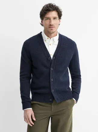 Le 31 Mens Soft knit minimalist Cardigan Sweater