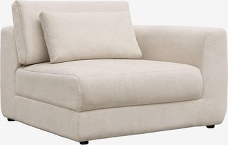 Sklum M&oacute;dulo Esquinero Derecho Para Sof&aacute; Modular Con Reposacabezas Regulable En Chenilla Cataline Sklum