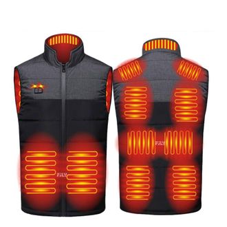 Generic Heated Gilet Heating Vest with 9 Heating Zones, 3 Adjustable Temperature Electric USB Rechargeable Winter Thermal Vest Warm for Outdoor Camping Riding