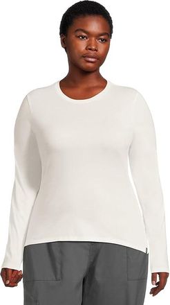 Prana Everyday Long Sleeve T-Shirts Womens Workout Soft White : 2XL, Cotton