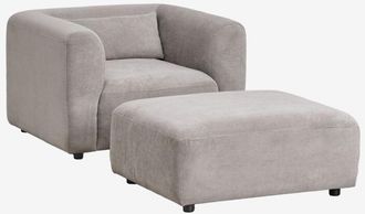 Sklum Set soggiorno con poltrona e pouf Fogler Sklum