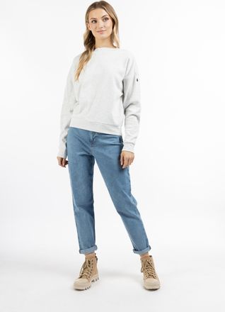 Dreimaster Dreimaster Sweatshirt takelage Dames wol wit melange