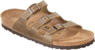 Birkenstock Florida Soft Footbed Leather Oiled Sandalen f&uuml;r Damen | beige/braun