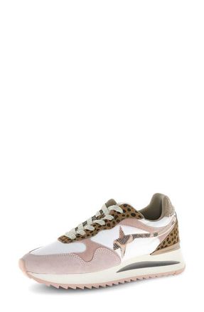 W6YZ Yak Mixed Media Sneaker in Beige White at Nordstrom, Size 7Us