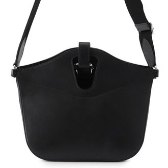 Herm&egrave;s Kara Black Canvas Handbag Tote Bag (Pre-Owned)