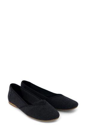 Toms Gemma Ballet Flat in Black Zigzag at Nordstrom, Size 7.5