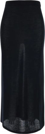 Semicouture Angie Gebreide Rok - Dames - Midirokken - Zwart - L - Wol - Rokken