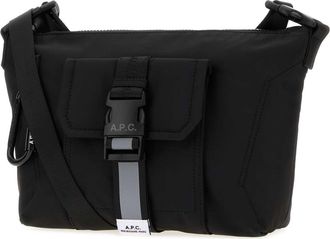 A.P.C. Mens Crossbody Bag Black Fabric