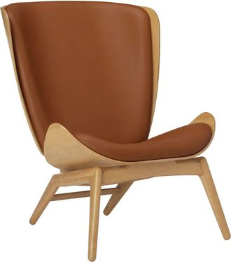 Umage The Reader Sessel, Eiche natur / Lederoptik Cognac