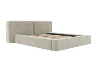 Pascal Morabito Canapé abatible de 180 x 200 cm - Tela rizada - Beige - TIMANO de Pascal Morabito