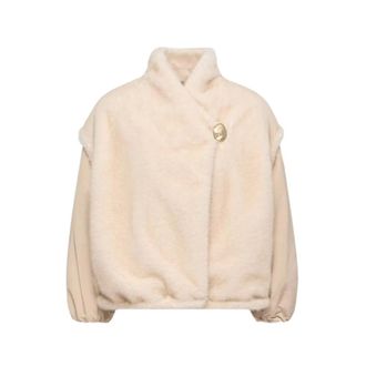 Moncler Dames, Jassen, Beige, Maat: M Zijde