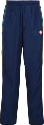 Casablanca Check Track Pants - Heren - Sweatpants - Blauw - 2XL - Polyester - Broeken