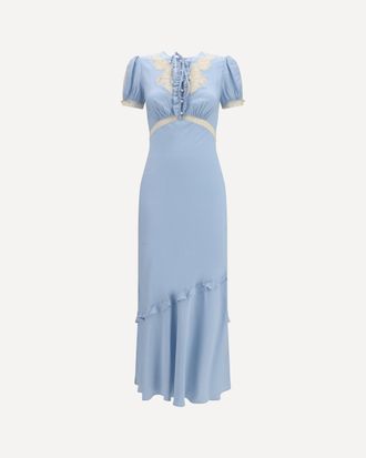 Self Portrait Midi Dress in viscose and lace Female 10