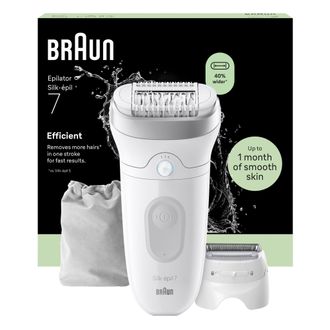 Braun Silk&middot;&eacute;pil 7, Wet & Dry Epilator, Lasting Smooth Skin, 7-041 - Silver/grey