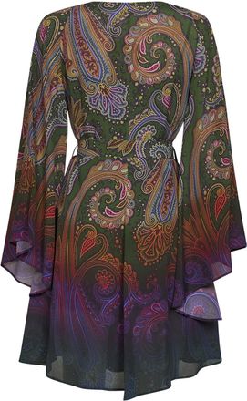 Etro Womens Mini Dress Multicolour Viscose