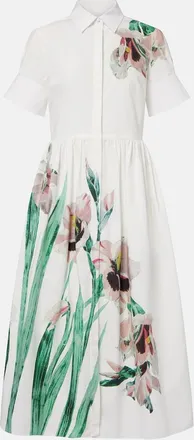 Erdem Vestido camisero de algod&oacute;n floral
