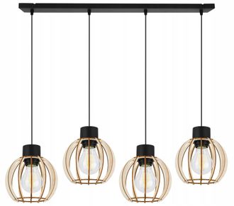 OEM L&aacute;mpara Colgante, L&aacute;mpara De Techo, Madera, Pantalla Led