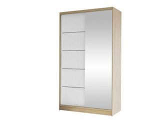 Mirjan24 Armario Closico Fractor Iii, Roble Sonoma + Blanco, 200x100x58cm, Puertas De Armario: Correderas, N&uacute;mero De Estantes: 4