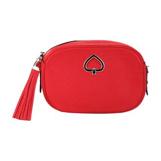 Kate Spade New York Tassen, Dames, Rood, ONE Size, Leer, Stijlvolle Crossbody Camera Tas met Ritssluiting
