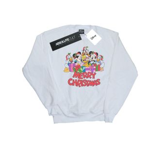 Disney Heren Mickey Mouse en vrienden Kerstmis Sweatshirt (Wit)