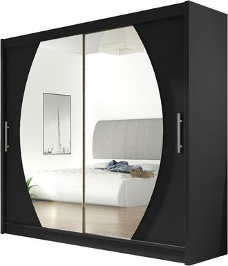 Mirjan24 Mobilier1 - Armario Closico 102, Negro, 215x180x58cm, Puertas De Armario: Correderas, N&uacute;mero De Estantes: 0