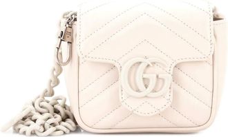 Gucci GG Marmont Flap Matelasse Leather Mini belt bag - Beige