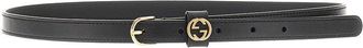 Gucci Leather belt with GG Interlock Woman 65