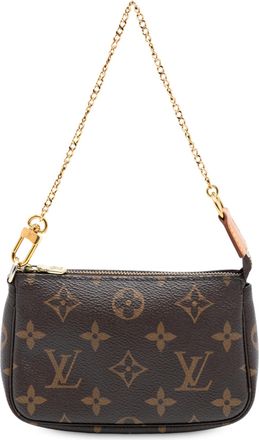 Louis Vuitton Pre-owned Womens Monogram Mini Pochette Accessoires - Brown Textile - One Size