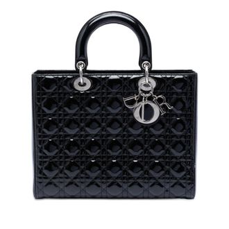 Dior Pre-owned Dior Large Patent Cannage Lady Dior Ladies D1Z9JISDJCYCFVQE