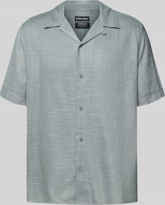 Antony Morato Freizeithemd mit Reverskragen aus Viskose-Leinen-Mix in Hellgruen, Gr&ouml;&szlig;e 50