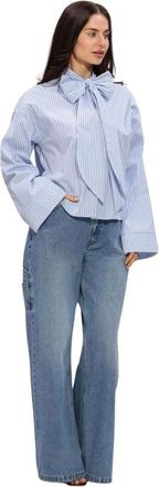 Minus Dames, Blouses & Shirts, Blauw, Maat: L