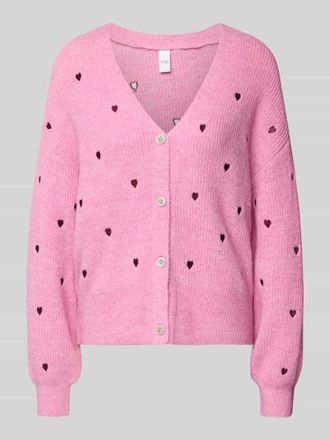 Vero Moda Regular Fit Cardigan mit Escorial Woll-Anteil Modell Fleur in Pink, Gr&ouml;&szlig;e XL