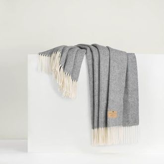Lands Downunder Pinstripe Cashmere Throw in Slate at Nordstrom