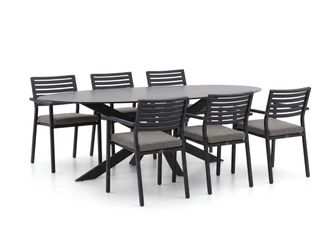 Bellagio la vita attrattiva + 15% kassakorting | Bellagio Rumo/Furato ellips 200cm dining tuinset 7-delig stapelbaar