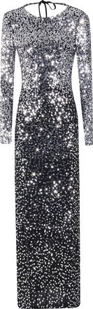 Paco Rabanne All-Over Sequin Jersey Fitted Dress