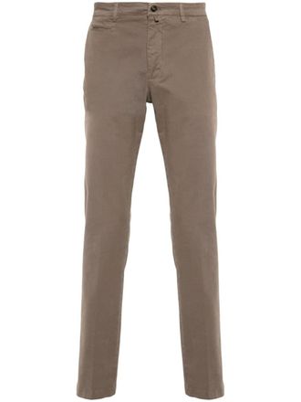 BRIGLIA 1949 slim-cut chino trousers - Brown