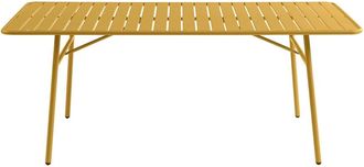 VENTE-UNIQUE.COM Mesa jard&iacute;n acero mostaza