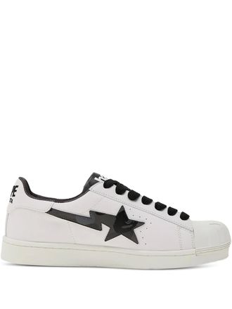A Bathing Ape star-lightning sneakers - White