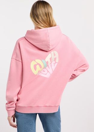 Ragwear Kapuzensweatshirt RAGWEAR GERMMA PP, Damen, Gr. XXL, pink, Sweatware, Obermaterial: 100% Baumwolle, bedruckt, normal, Rundhals, Sweatshirts Kapuzenswe